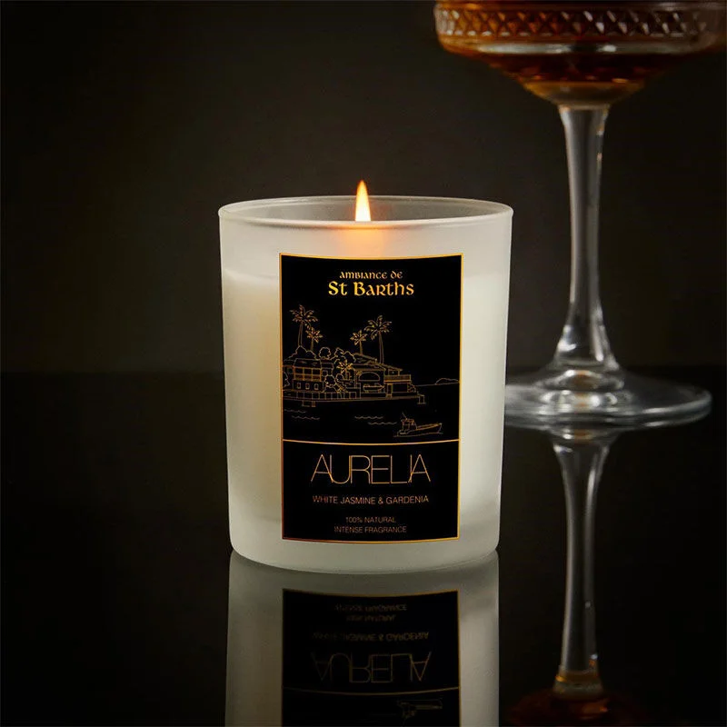 Aurelia Geneve Jasmine and Gardenia Scented Candle 180 gr - Transparent 3