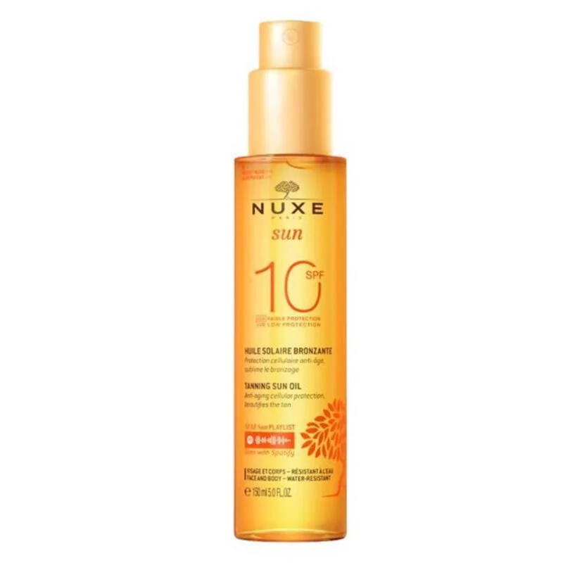 Nuxe Sun Tanning Face and Body Oil Spf10 150ml 3