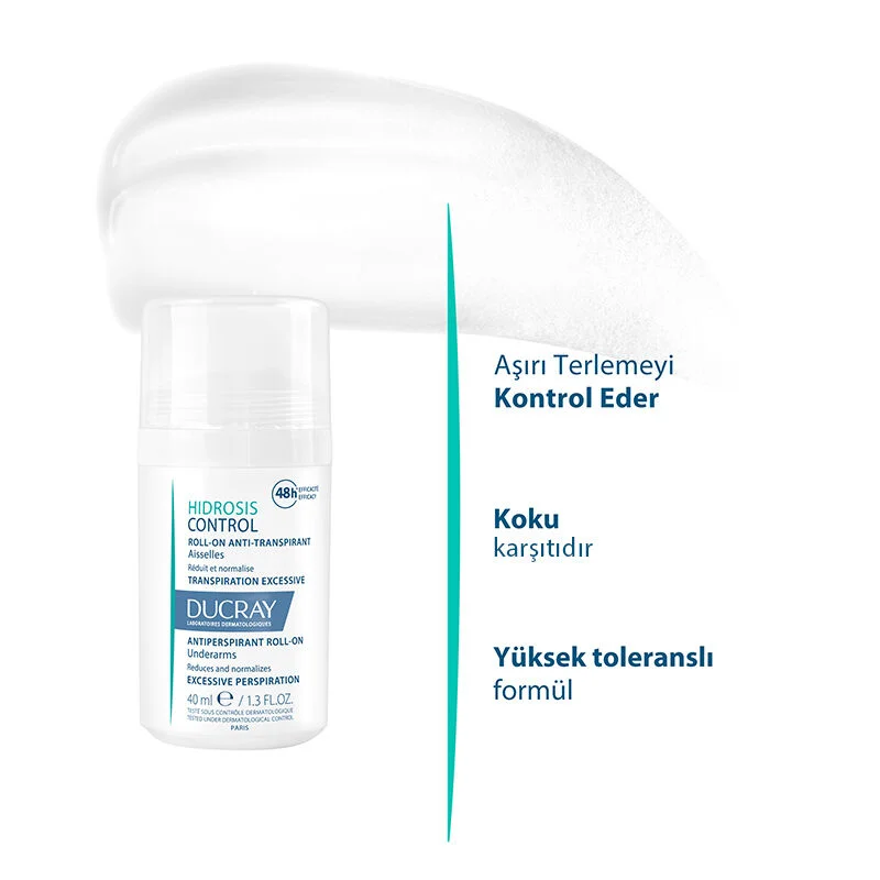 Restez frais 48h : Ducray Hidrosis Roll-on Anti-transpirant 4