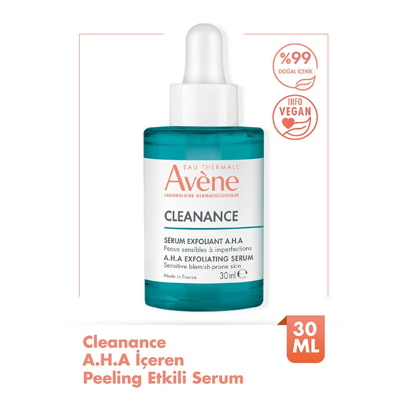 Révélez une peau nette : Sérum Exfoliant AHA Avène Cleanance 2