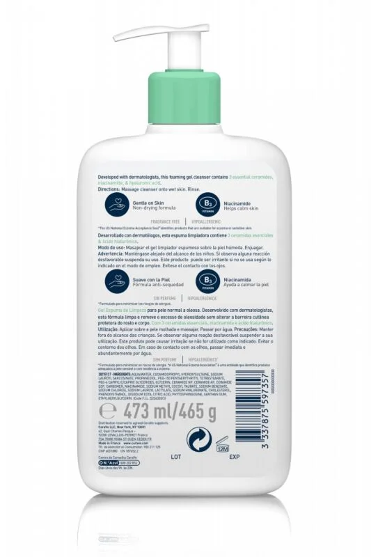 Obtenez une peau nette et équilibrée avec le nettoyant CeraV 6