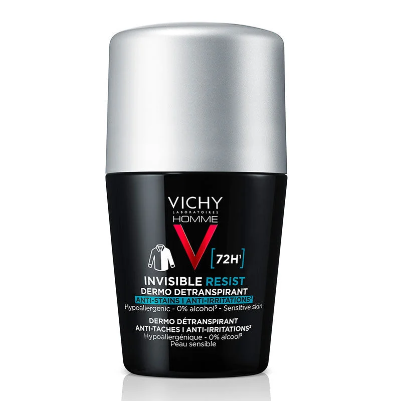 Protection 72h sans traces avec Vichy Homme Invisible Resist 2