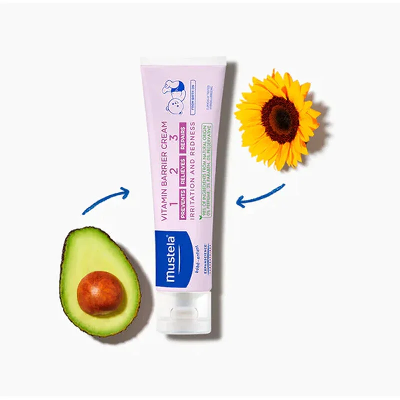 Protégez et apaisez la peau de bébé avec Mustela Crème 1-2-3 4
