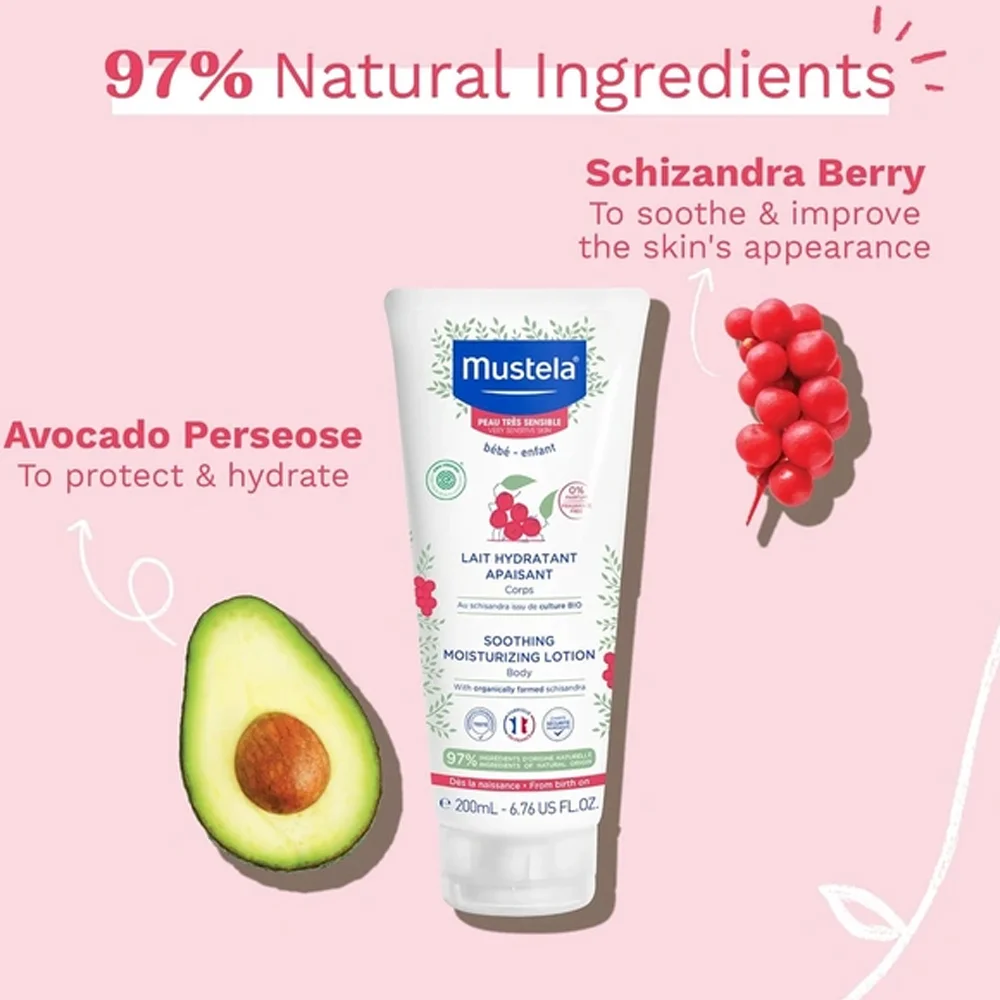 Apaisez et hydratez la peau sensible de bébé avec Mustela 5
