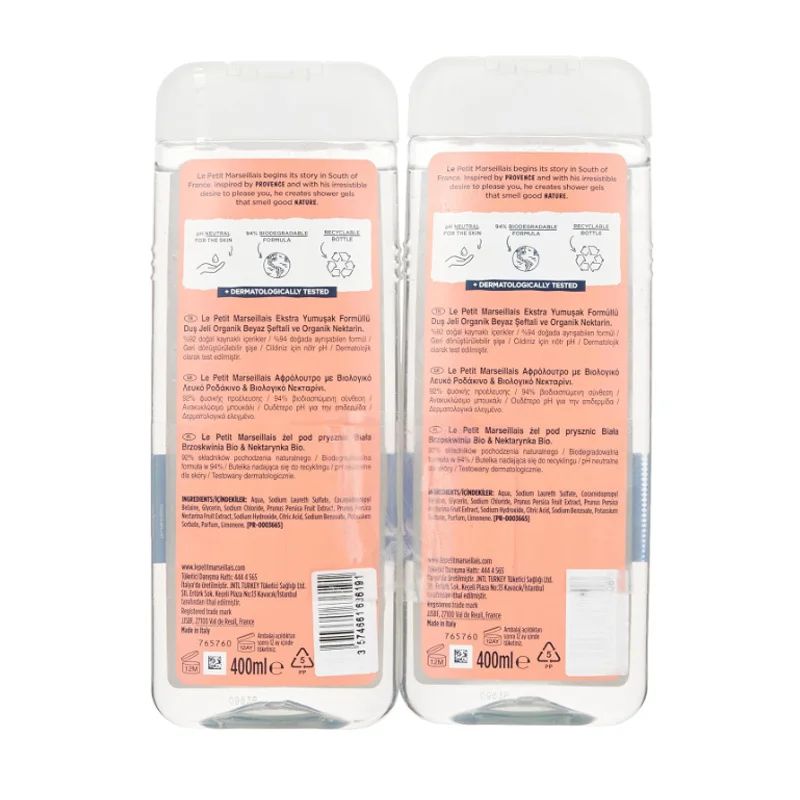 Peau Douce & Hydratée : Gel Douche Pêche Nectarine 3