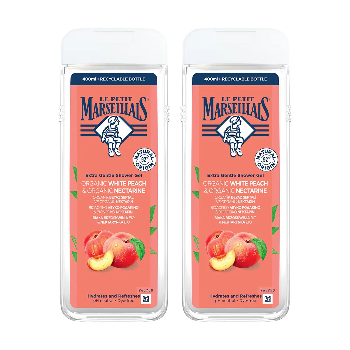 Peau Douce & Hydratée : Gel Douche Pêche Nectarine