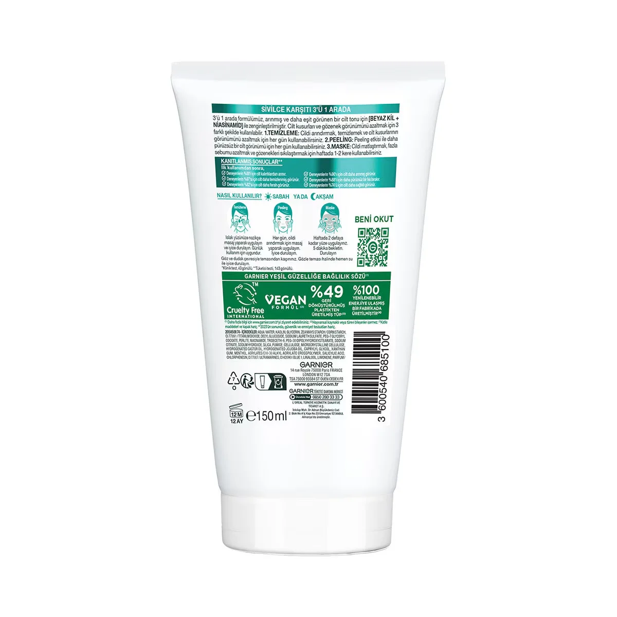 Obtenez une peau nette et matifiée avec Garnier 3-en-1 4