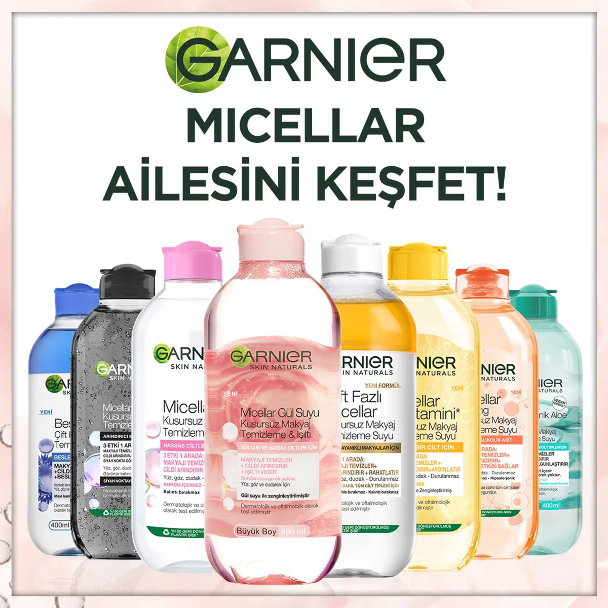 Révélez un Teint Éclatant avec l'Eau Micellaire Rose Garnier 5