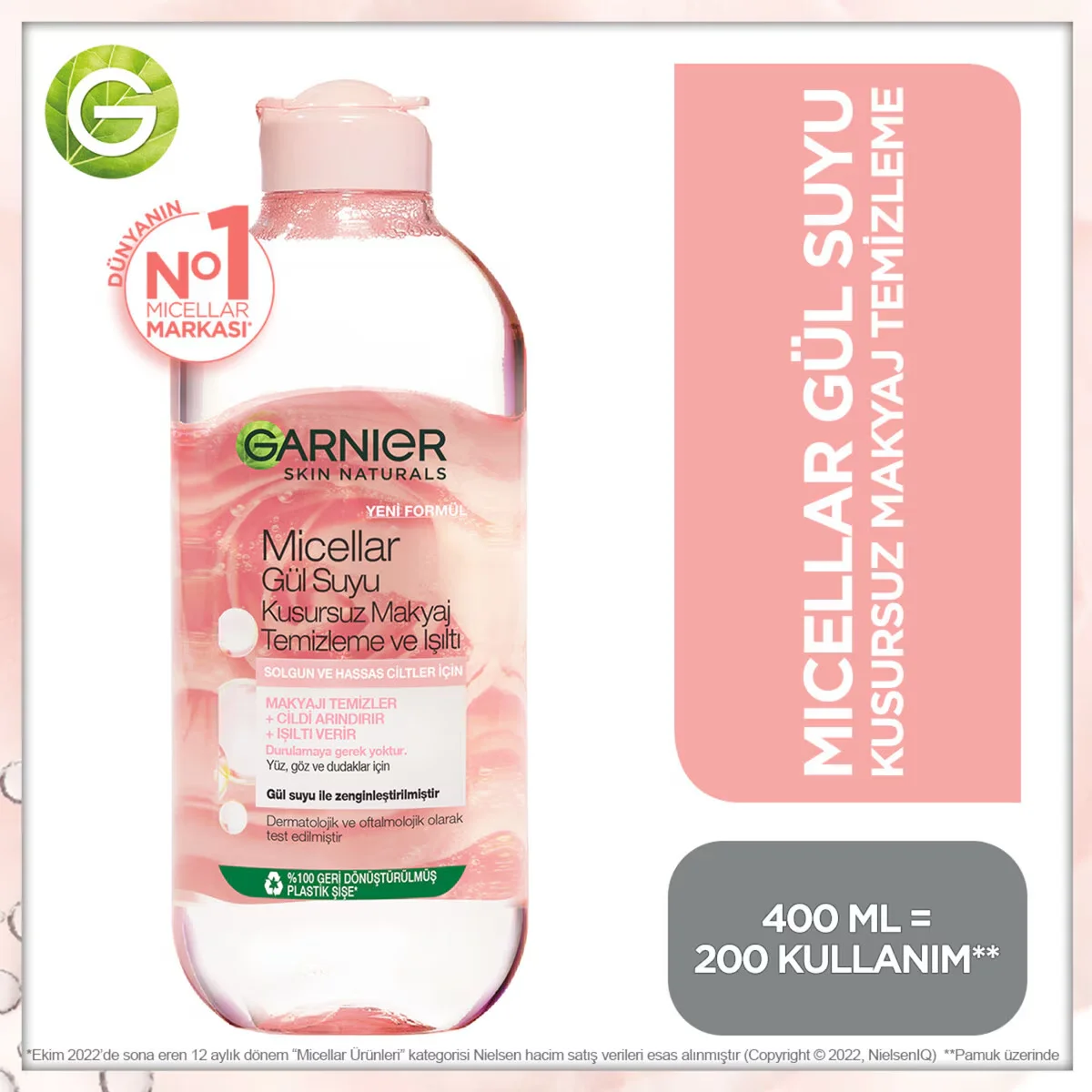 Révélez un Teint Éclatant avec l'Eau Micellaire Rose Garnier 6