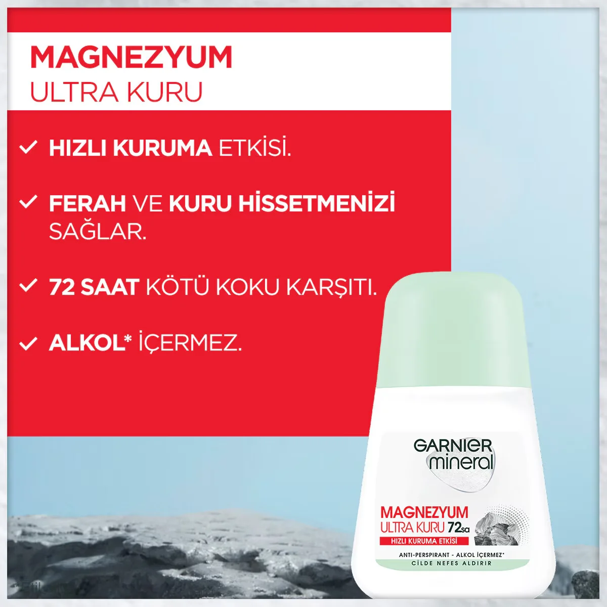 Restez Ultra Sec & Frais avec Garnier Mineral Magnésium Roll 6
