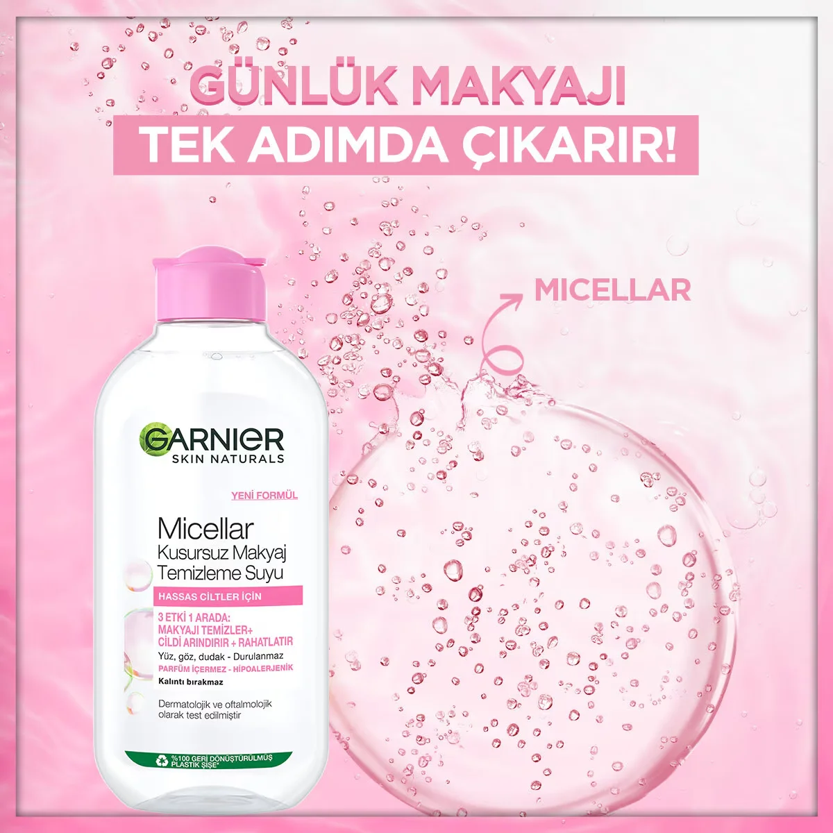 Démaquillez et Purifiez : Eau Micellaire Garnier 200 ml 6