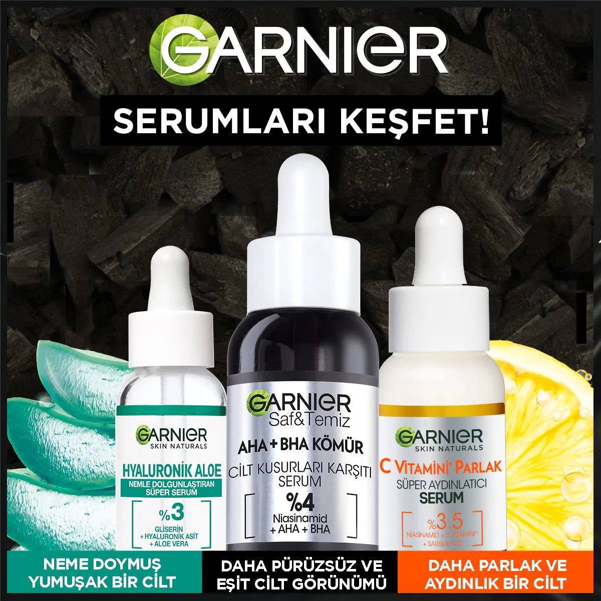 Transformez votre peau : Sérum Garnier AHA+BHA Charbon 6
