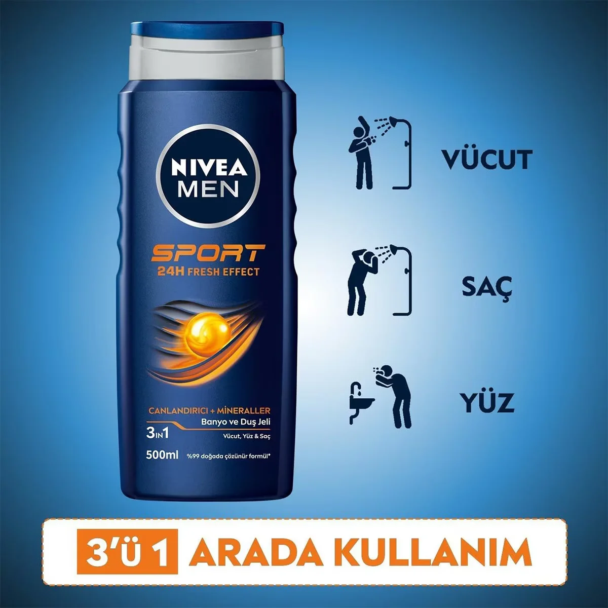 Nivea Men Sport Bath and Shower Gel 500 ml 5