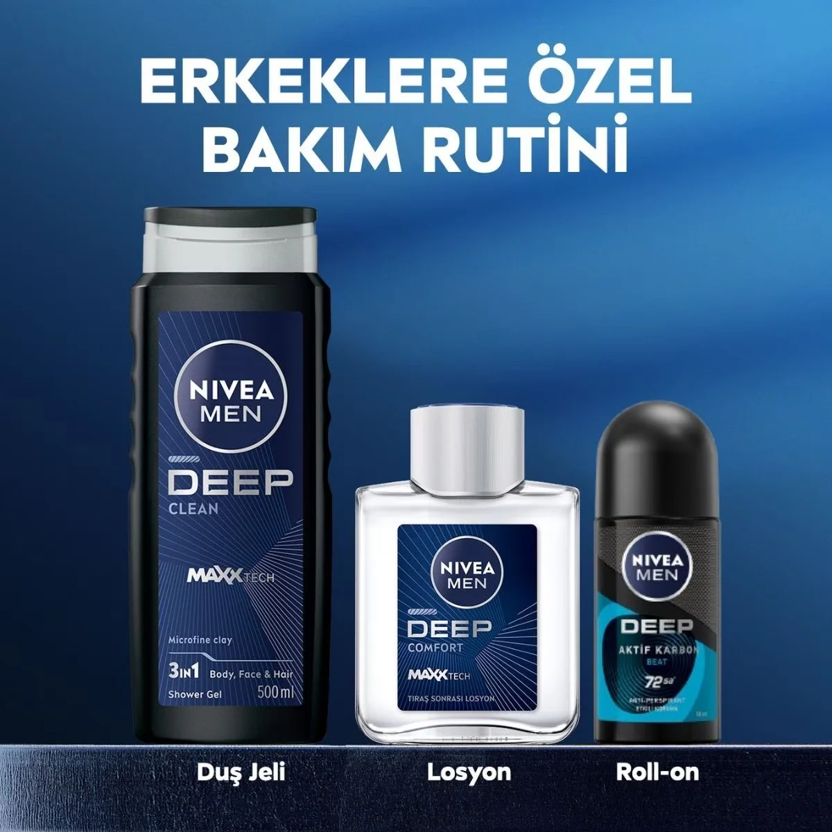 Restez frais 72h : Nivea Men Deep Beat Roll-On sans traces 2