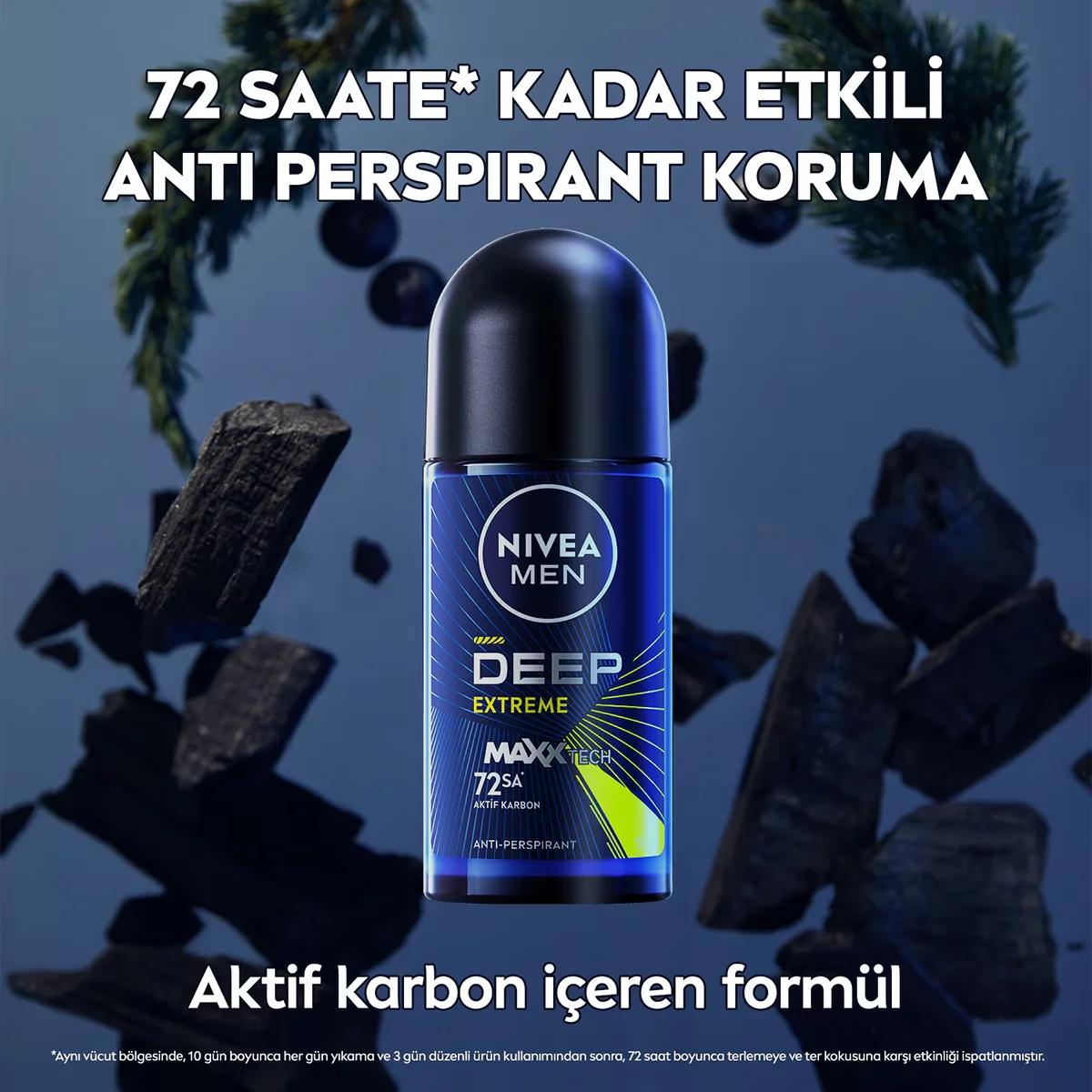 Profitez de 72h de fraîcheur intense avec Nivea Men Deep Ext