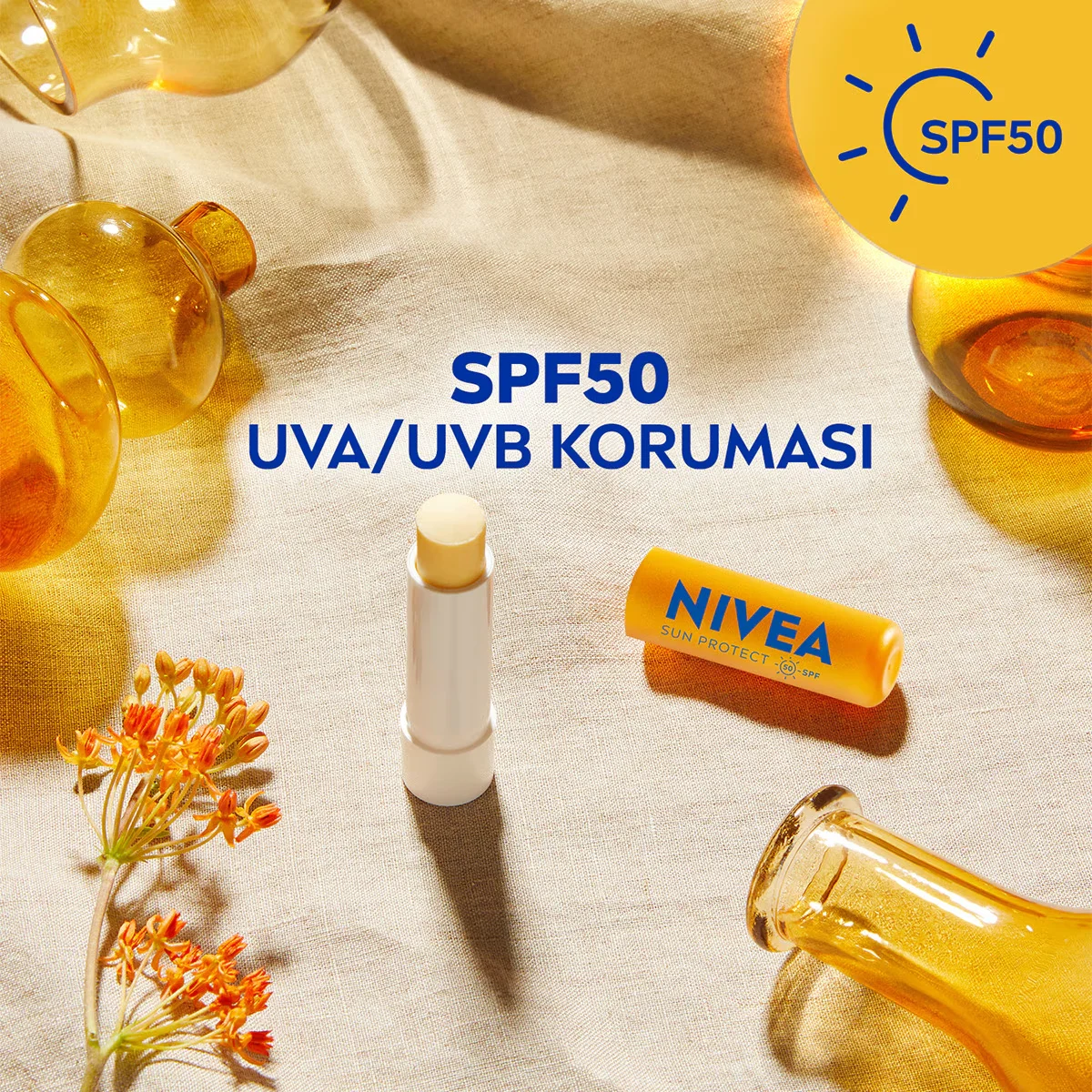 Protégez vos lèvres : Baume Nivea Sun SPF50 Haute Protection 5
