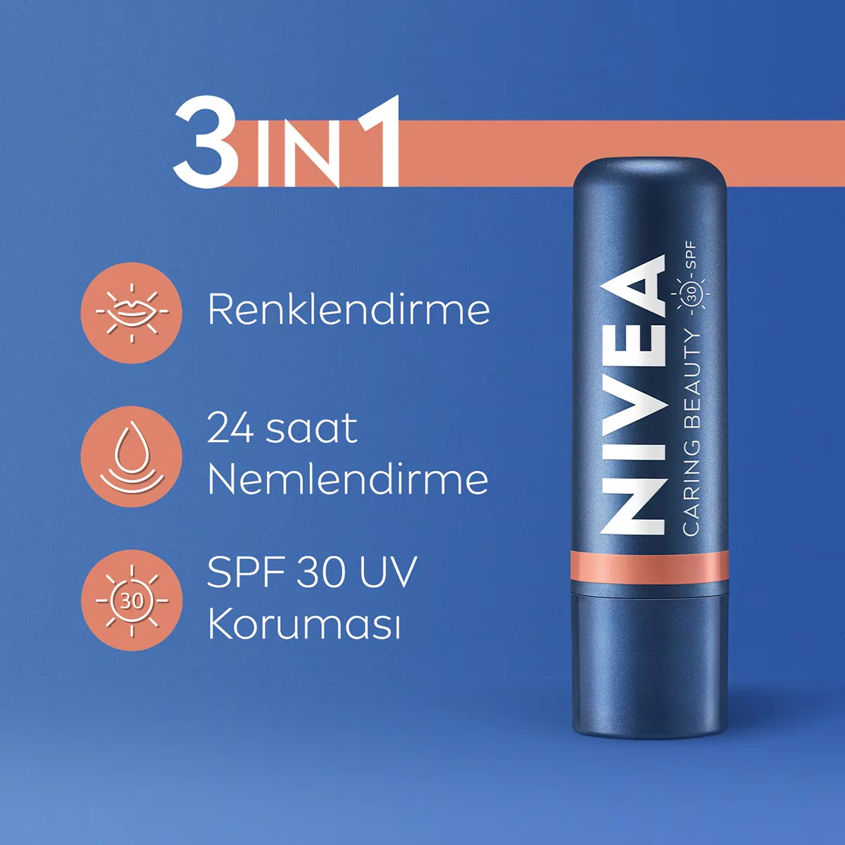 Sublimez vos lèvres et joues : Nivea Soin Teinté Nude SPF30 5