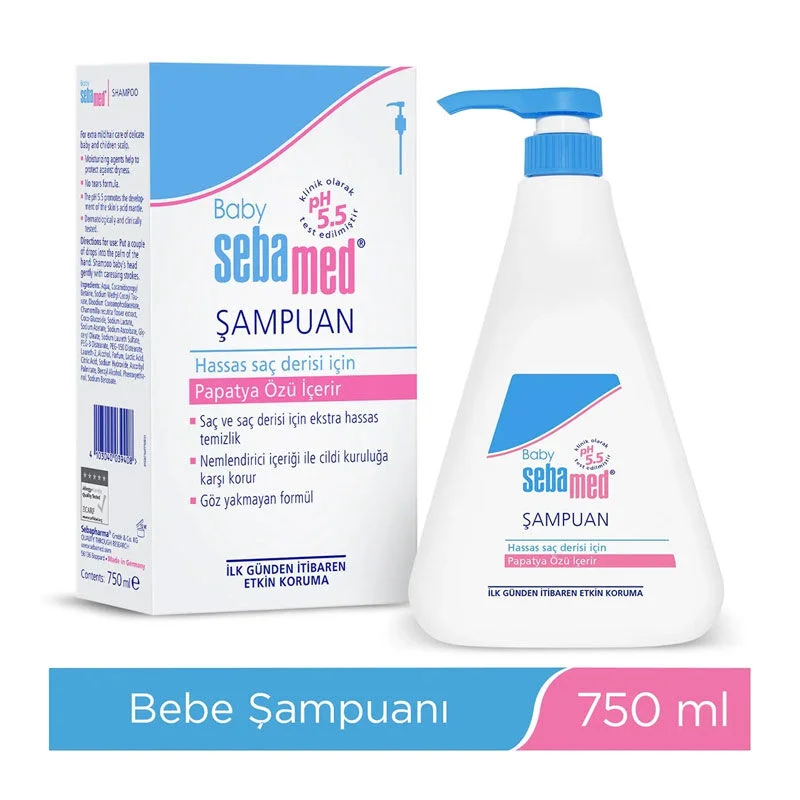 Apaisez le cuir chevelu sensible : Shampoing Bébé Sebamed 2