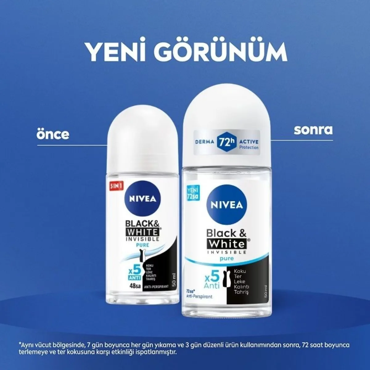 Protection Invisible 48h : Nivea B&W Pure Roll-On Femme 3