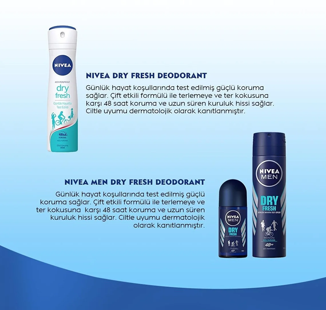 Profitez d'une protection 48h avec Nivea Men Dry Fresh Roll 6
