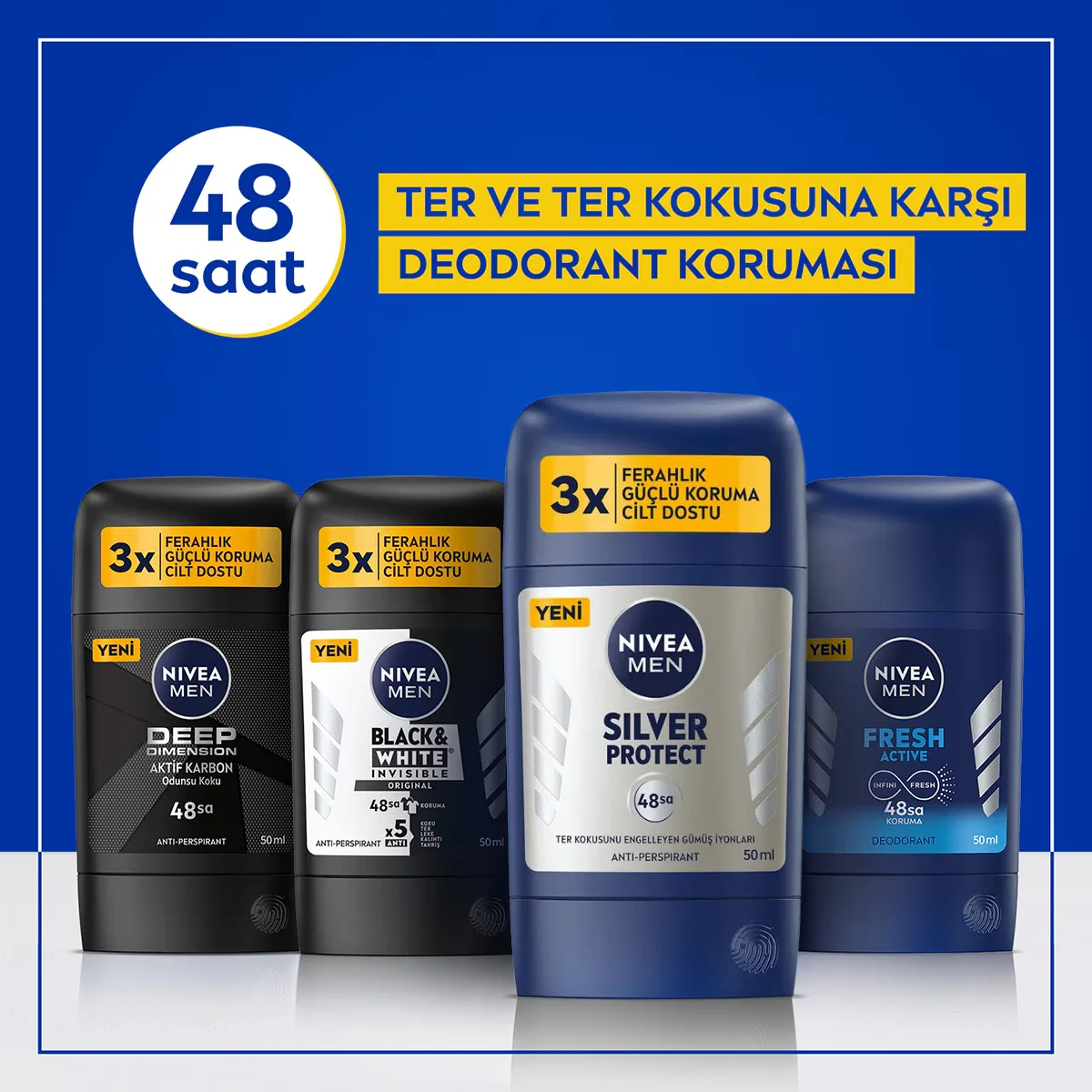Profitez de 72h de protection anti-transpirante Nivea Men 5
