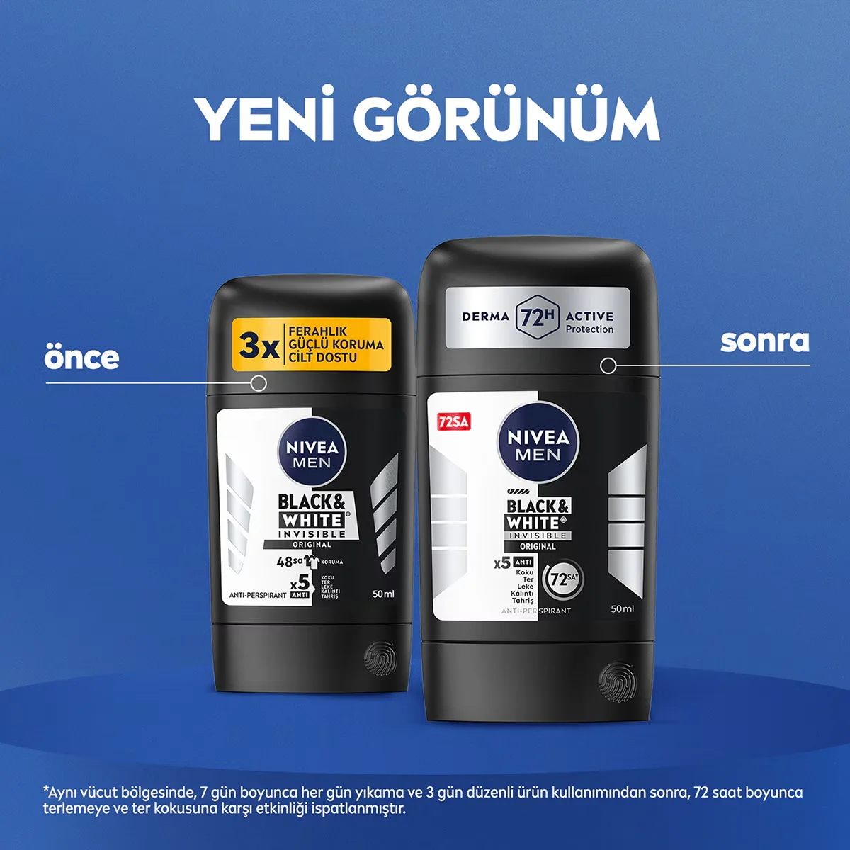 Protection 72h Invisible : Nivea Men Black-White Original 5
