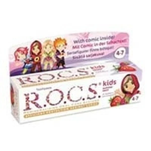 Rocs Kids Raspberry-Strawberry Flavored Toothpaste (4-7 years)