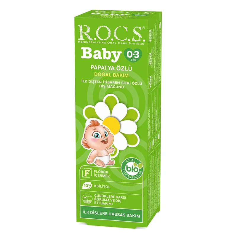 Protégez les dents de bébé avec le dentifrice ROCS Baby 0-3 2