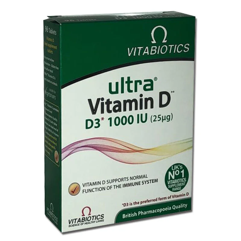 Vitabiotics فيتابيوتكس ألترا فيتامين د د3 1000 وحدة دولية 96 قرصًا 2