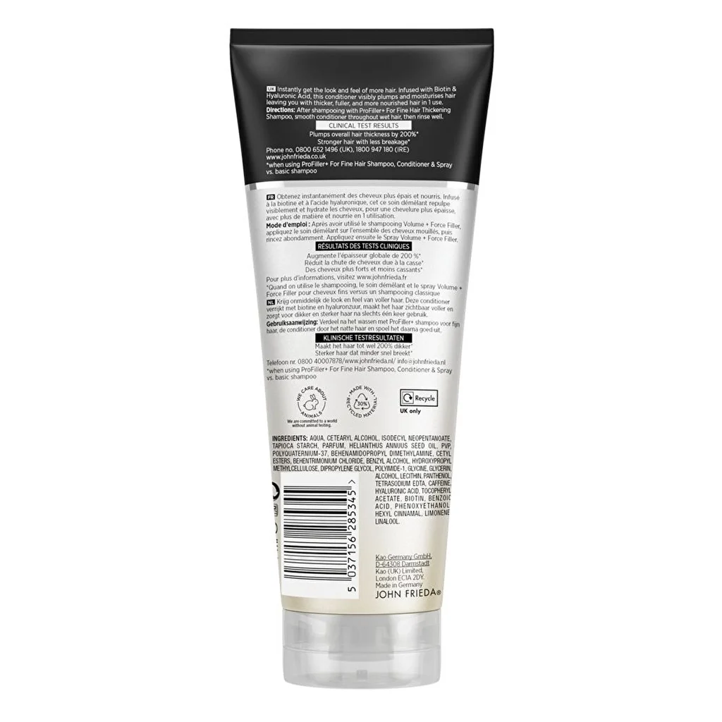 احصلي على شعر أكثر كثافة وامتلاءً مع بلسم John Frieda ProFil 6