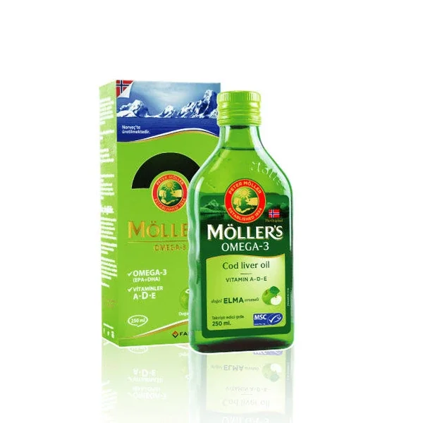 Möller's Omega 3 Natural Apple Flavored Fish Oil Syrup 250 ml