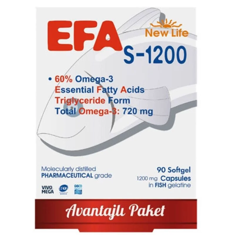 عزز صحة الدماغ والقلب والعينين مع New Life EFA S-1200 2