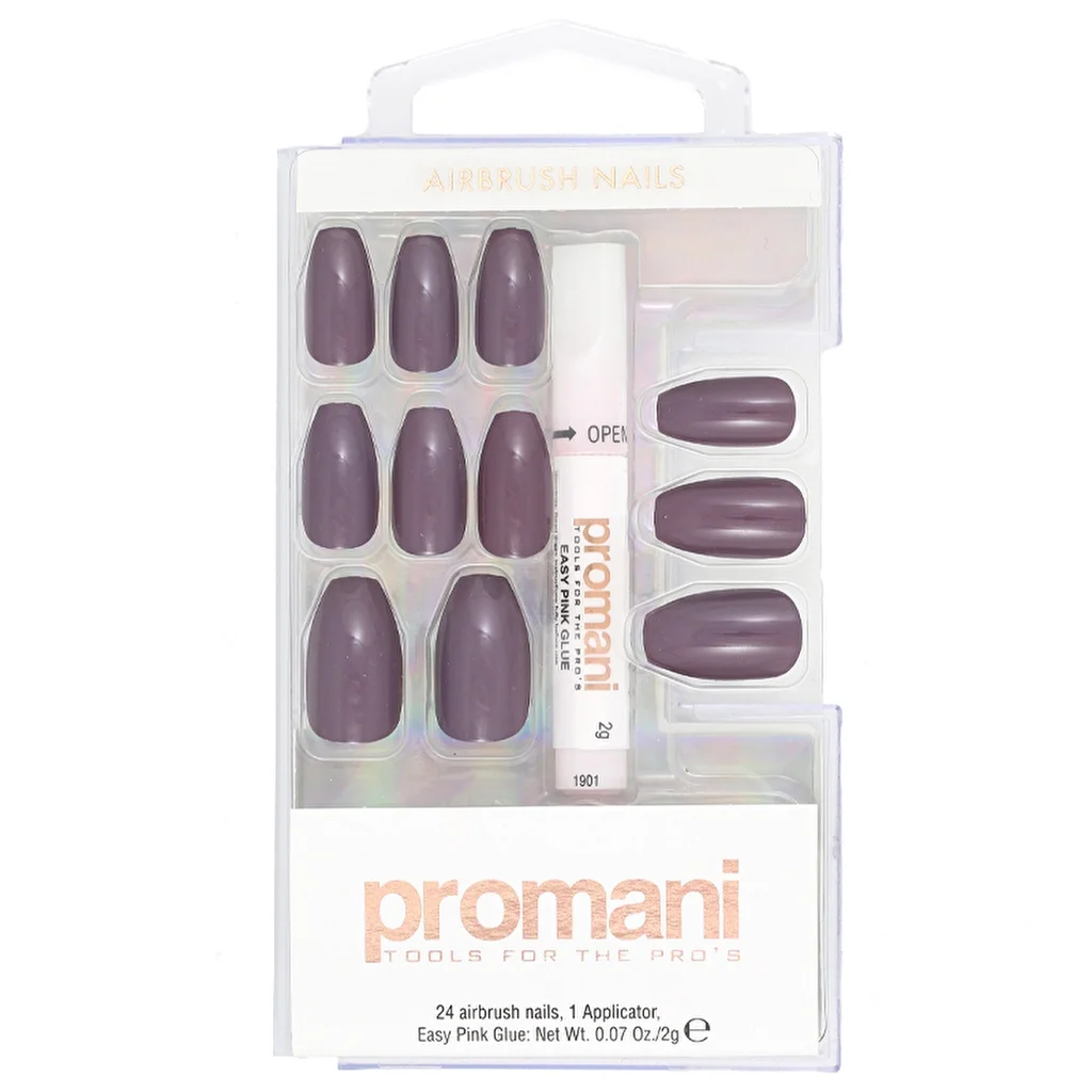 تألقي بأظافر أنيقة مع طقم Promani Plum الصناعية 2