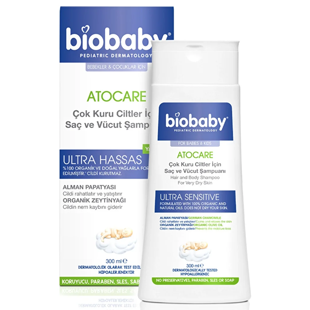 شامبو الشعر والجسم للبشرة الجافة جداً 300 مل من بيوبابي Biobaby 2