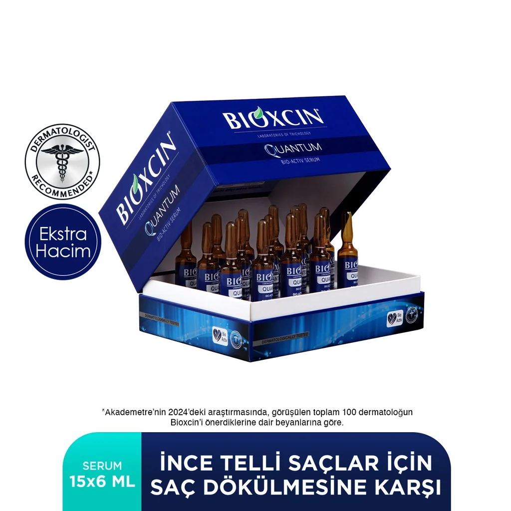 Bioxcin أمبولات سيروم بيوكسين كوانتم المضادة لتساقط الشعر، 15 × 6 مل 3