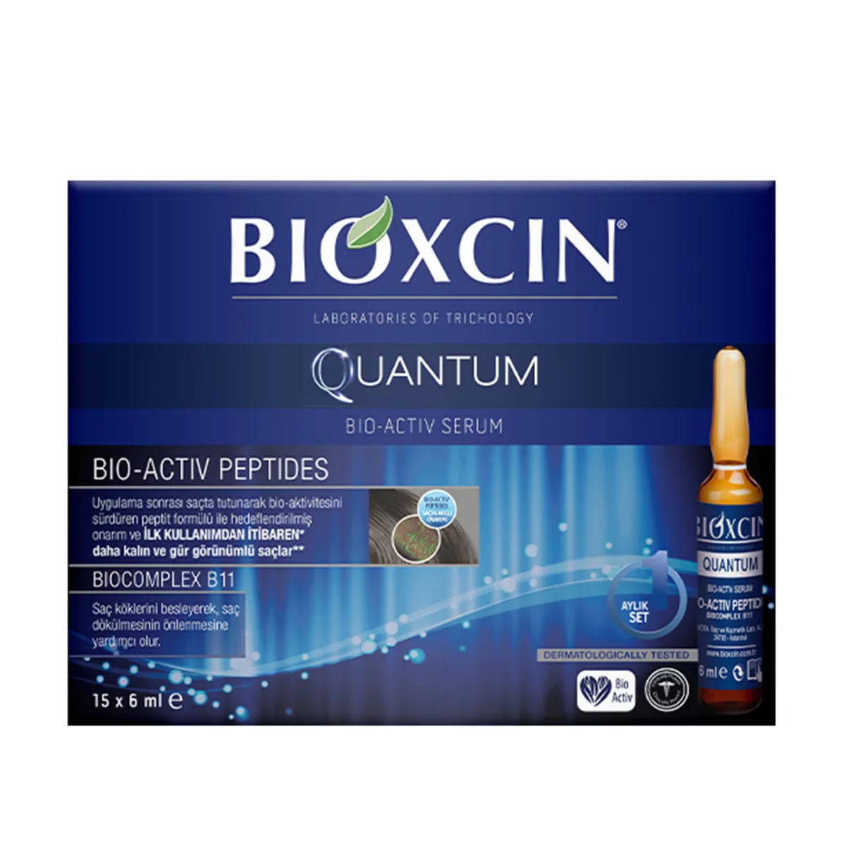 Bioxcin أمبولات سيروم بيوكسين كوانتم المضادة لتساقط الشعر، 15 × 6 مل 6
