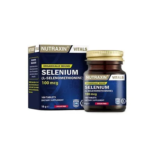 Nutraxin نيوتراكسين سيلينيوم (ل-سيلينوميثيونين) 100 ميكروغرام 100 قرص 2