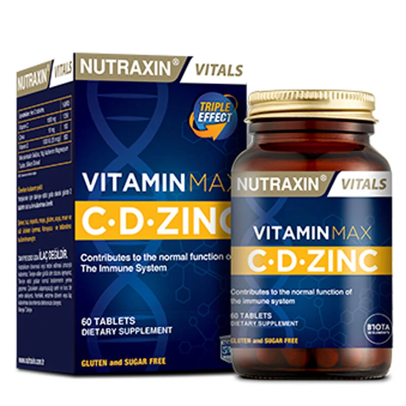 Nutraxin Vitamin Max C.D Zinktabletten - Immununterstützung 60 Stück 2