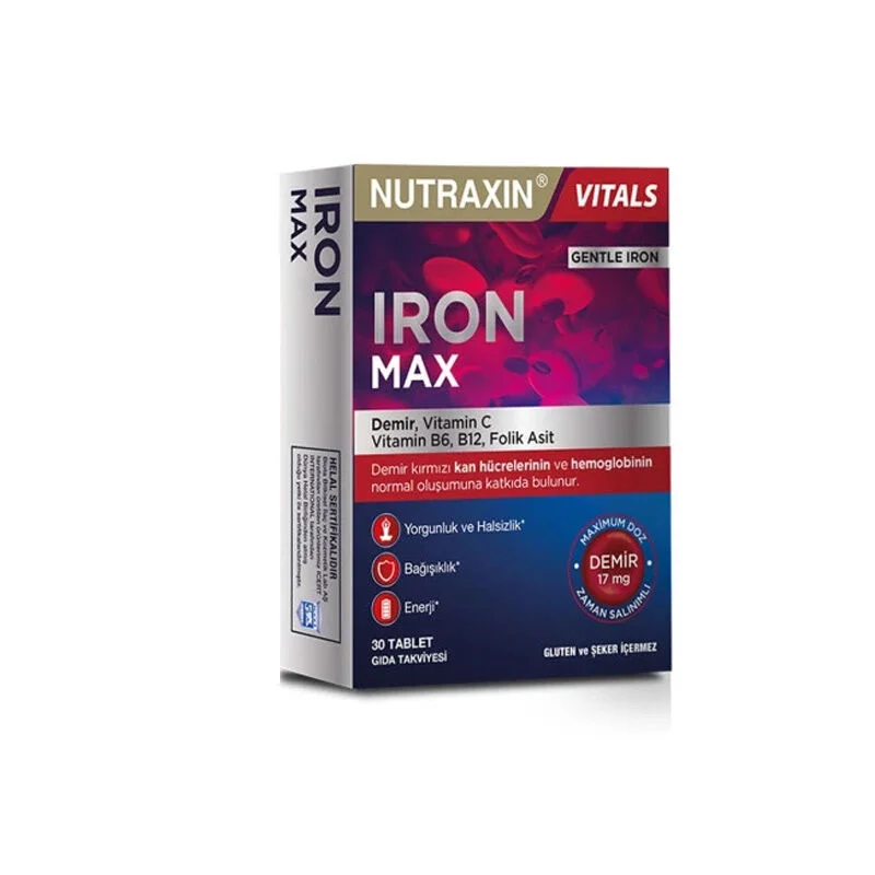 Nutraxin Eisen Max Nahrungsergänzung - 30 Tabletten 2