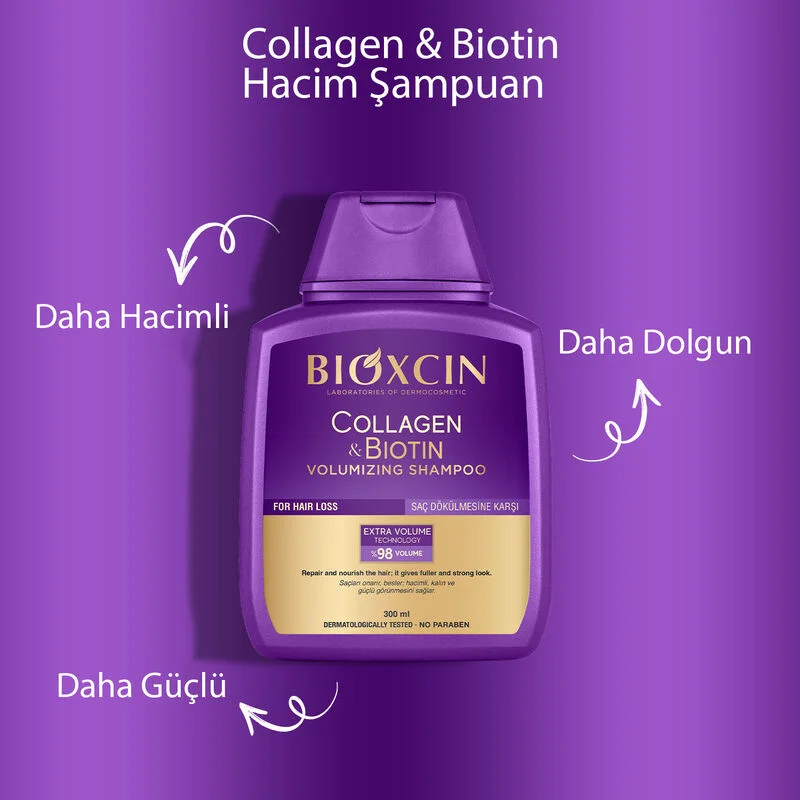 شامبو بيوكسين كولاجين بيوتين المضاد لتساقط الشعر 300 مل Bioxcin 4