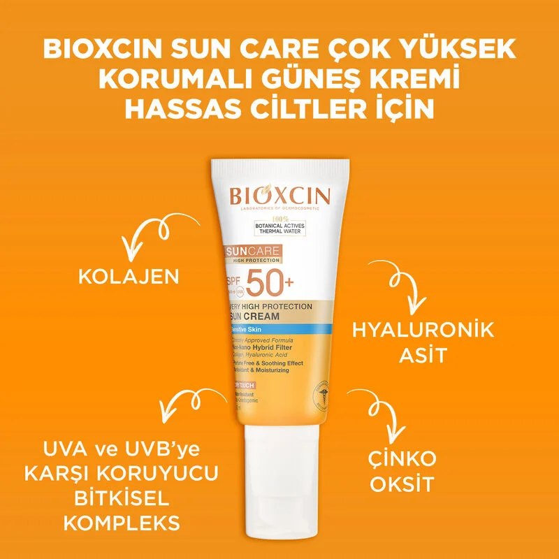 كريم واقي شمس للبشرة الحساسة SPF 50+ 50 مل من بيوكسين Bioxcin 3