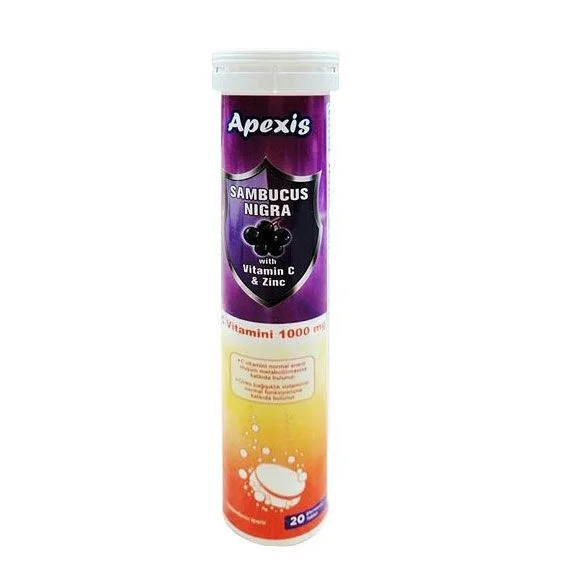 استكمل نظامك الغذائي: أقراص Apexis Sambucus Nigra C Vitamini 2