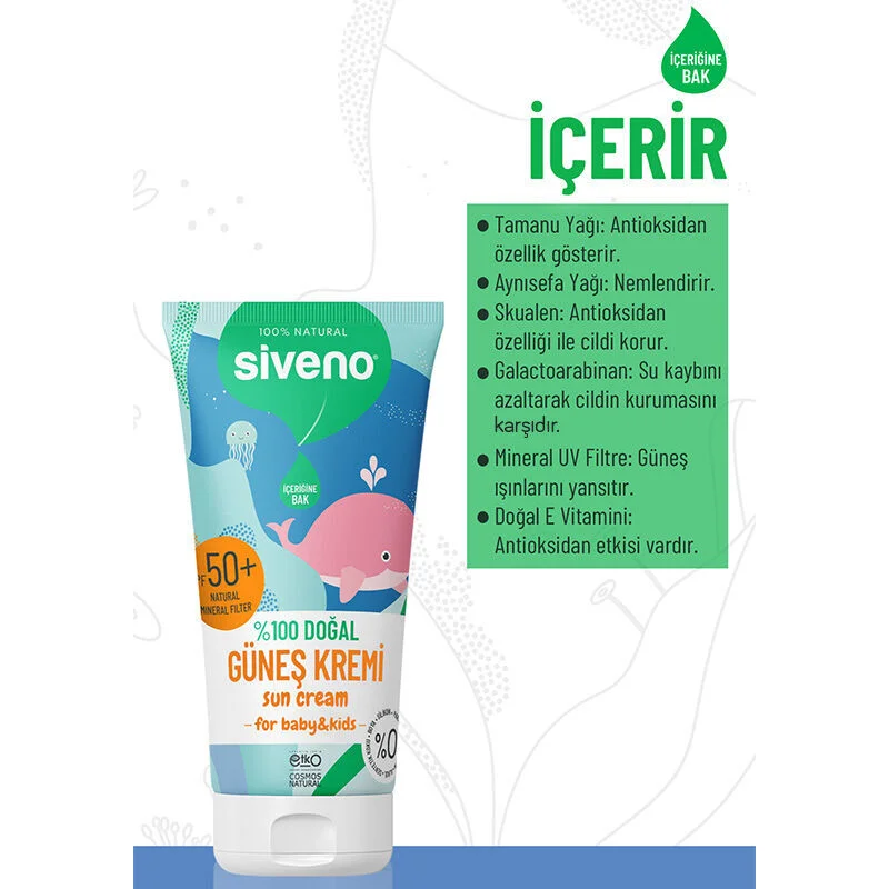 احمي بشرة طفلك الحساسة طبيعيًا مع Siveno Spf50+ 2