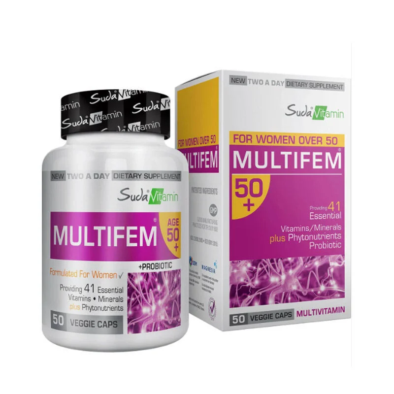 Suda Vitamin كبسولات سودا فيتامين مولتي فيم للنساء فوق سن الخمسين، ٥٠ كبسولة عشبية 2