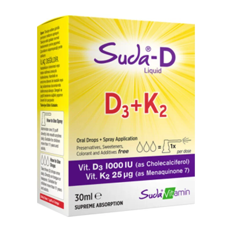 Suda Vitamin سودا مكمل غذائي فيتامين سودا-د د3+ك2 30 مل 2