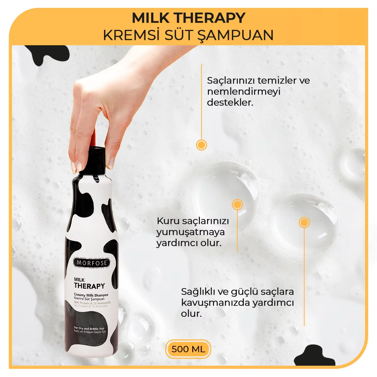 Morfose Milk Therapy Shampoo 500 ml 4