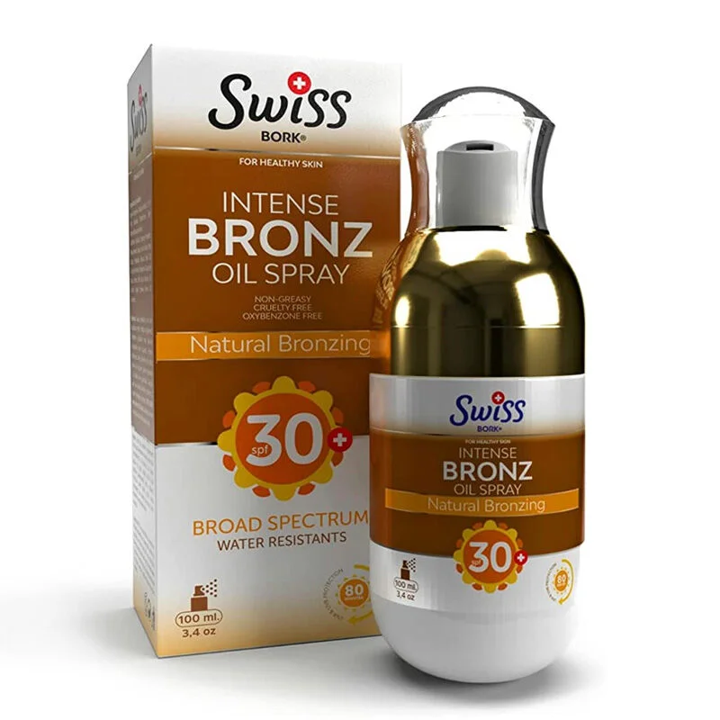 Swiss Bork Intense Bronze Öl Spray - Hydratisierender Bräunungsbooster 100ml 2