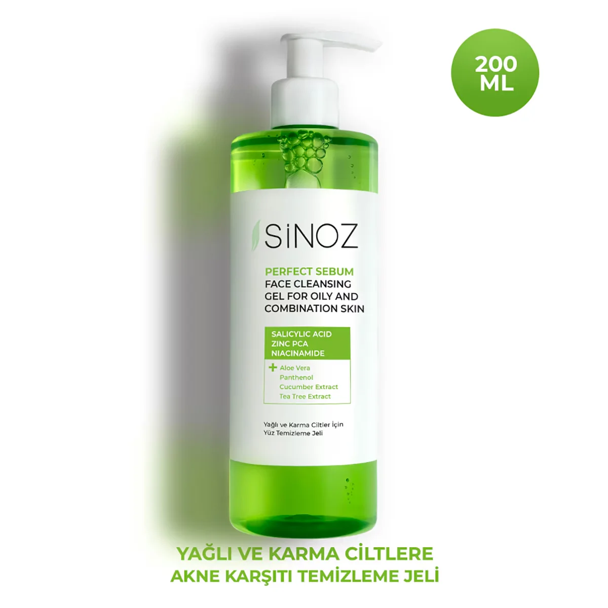 Sinoz جل سينوز لتنظيف الوجه للبشرة الدهنية والمختلطة 200 مل 5