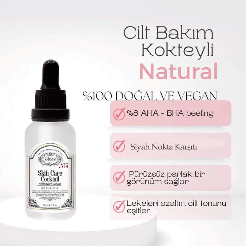 Révélez une Peau Éclatante avec le Sérum Exfoliant Rosece AH 4