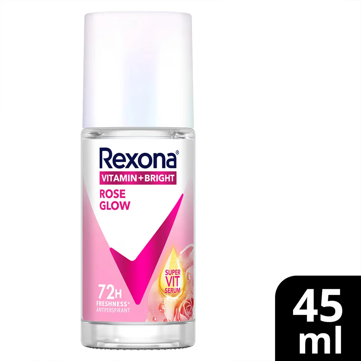 Rexona مزيل عرق ريكسونا فيتامين + برايت للنساء، رول أون، روز جلو، 45 مل 6